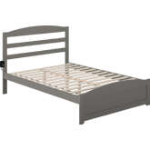 Warren Full Bed with Footboard in Grey Finish