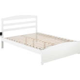 Warren Queen Bed with Footboard in White Finish