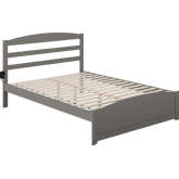 Warren Queen Bed with Footboard in Grey Finish