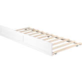 Island Trundle Bed Twin White Finish