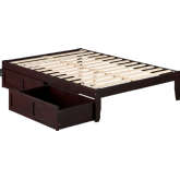 Colorado Full Bed with 2 Drawers in Espresso