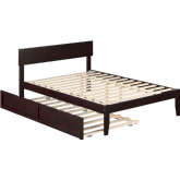 Boston Full Bed with Twin Trundle in Espresso