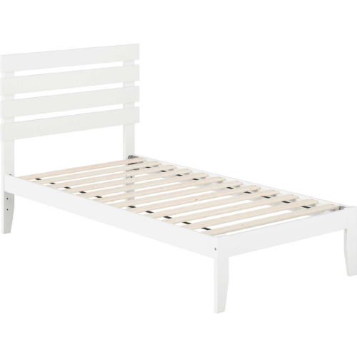 Oxford Twin Bed with USB Turbo Charger in White