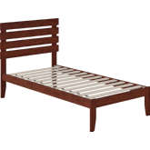 Oxford Twin Bed with USB Turbo Charger in Walnut