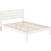 Oxford Queen Bed with USB Turbo Charger in White