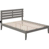 Oxford Queen Bed with USB Turbo Charger in Grey