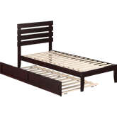 Oxford Twin XL Bed with Twin XL Trundle in Espresso Finish