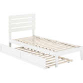 Oxford Twin Extra Long Bed with USB Turbo Charger & Trundle in White