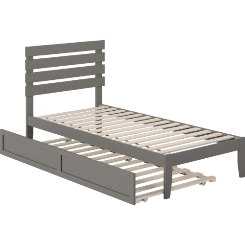 Oxford Twin Extra Long Bed with USB Turbo Charger & Trundle in Grey