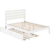 Oxford Full Bed with USB Turbo Charger & Twin Trundle in White