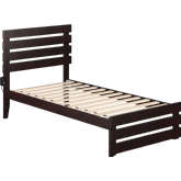 Oxford Twin Bed with Footboard in Espresso Finish