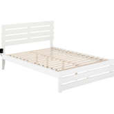 Oxford Queen Bed with Footboard & USB Turbo Charger in White