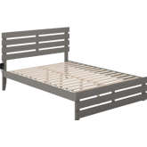 Oxford Queen Bed with Footboard & USB Turbo Charger in Grey