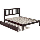 Tahoe Queen with Twin XL Trundle in Espresso Finish Wood