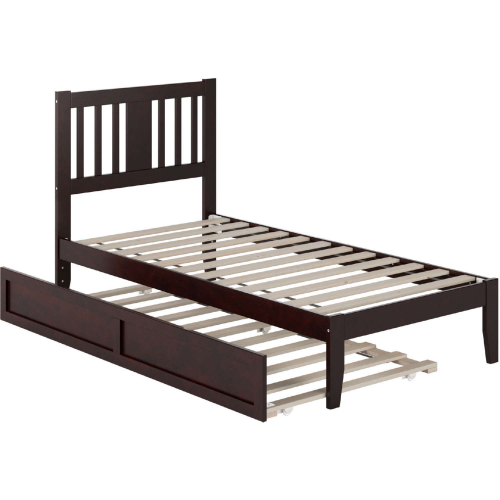 Tahoe Twin Bed with Twin Trundle in Espresso Finish Wood