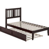 Tahoe Twin Bed with Twin Trundle in Espresso Finish Wood