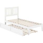 Tahoe Twin Bed with USB Turbo Charger & Twin Trundle in White