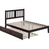 Tahoe Full Bed with Twin Trundle in Espresso Finish Wood
