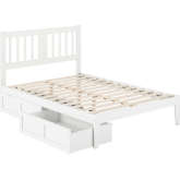 Tahoe Full Bed with USB Turbo Charger & 2 Drawers in White