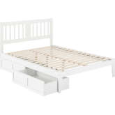 Tahoe Queen Bed with USB Turbo Charger & 2 XL Drawers in White