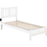 Tahoe Twin XL Bed with Footboard in White Finish