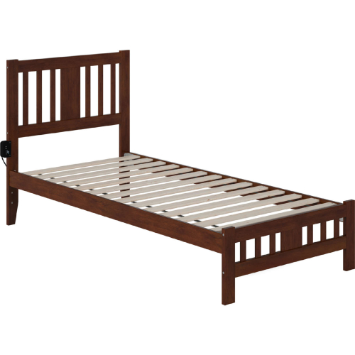 Tahoe Twin XL Bed with Footboard in Walnut Finish