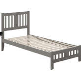 Tahoe Twin XL Bed with Footboard in Grey Finish