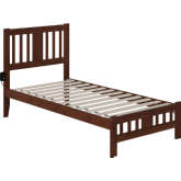 Tahoe Twin Bed with Footboard in Walnut Finish