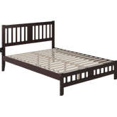 Tahoe Queen Bed with Footboard in Espresso Finish Wood