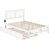 Tahoe Full Bed with Footboard & Twin Trundle in White Finish