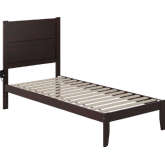 NoHo Twin XL Bed in Espresso Finish Wood