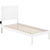 NoHo Twin XL Bed in White Finish