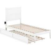 NoHo Twin XL Bed with Twin XL Trundle in White Finish
