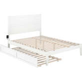NoHo Queen Bed with Twin XL Trundle in White Finish