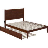 NoHo Queen Bed with Twin XL Trundle in Walnut Finish
