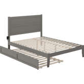 NoHo Queen Bed with Twin XL Trundle in Grey Finish