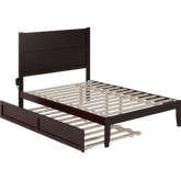 NoHo Full Bed with Twin Trundle in Espresso Finish Wood