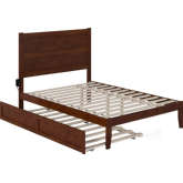 NoHo Full Bed with Twin Trundle in Walnut Finish