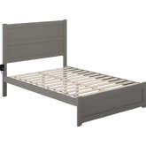NoHo Full Bed with Footboard in Grey Finish