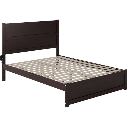 NoHo Queen Bed with Footboard in Espresso Finish Wood