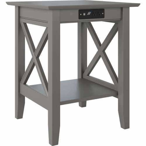 Lexi Printer Stand with Charger in Grey