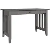 Mission Desk with Drawer in Grey Wood
