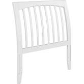 Orleans Twin Sleigh Slat Headboard with USB in White Finish Wood