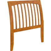 Orleans Twin Sleigh Slat Headboard with USB in Light Toffee Finish Wood