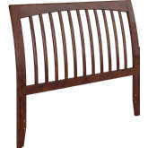 Orleans Full Sleigh Slat Headboard with USB in Walnut Finish Wood
