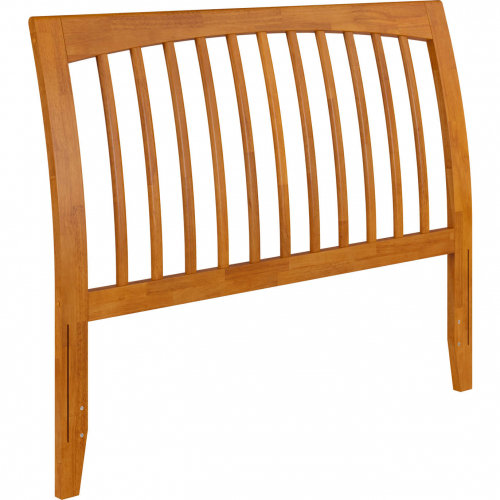 Orleans Full Sleigh Slat Headboard with USB in Light Toffee Finish Wood