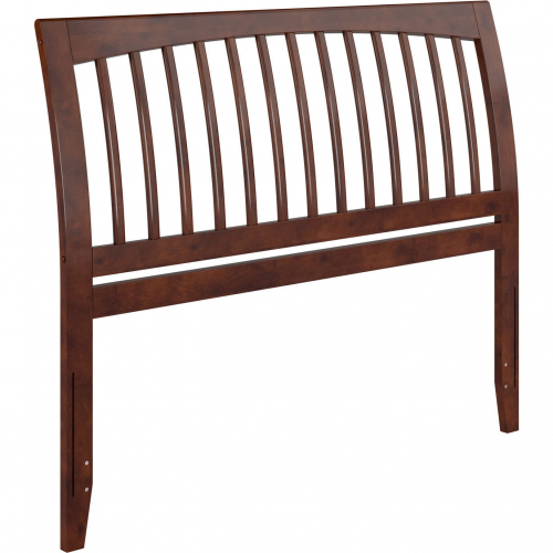 Orleans Queen Sleigh Slat Headboard with USB in Walnut Finish Wood