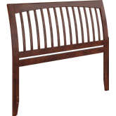 Orleans Queen Sleigh Slat Headboard with USB in Walnut Finish Wood
