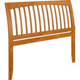 Orleans Queen Sleigh Slat Headboard with USB in Light Toffee Finish Wood