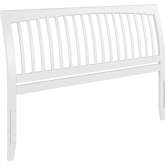Orleans King Sleigh Slat Headboard with USB in White Finish Wood